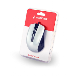 Gembird optical mouse MUS-4B-01-BS, 1200 DPI, USB, Black/silver