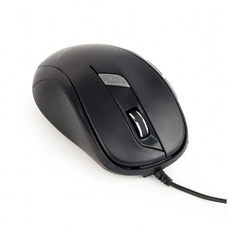 Gembird optical mouse MUS-6B-01, 1600 DPI, USB, Black, 1.35m cable length