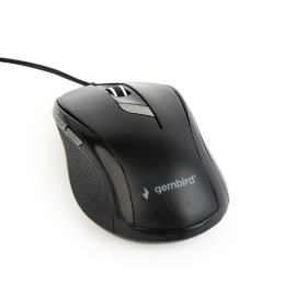 Gembird optical mouse MUS-6B-01, 1600 DPI, USB, Black, 1.35m cable length