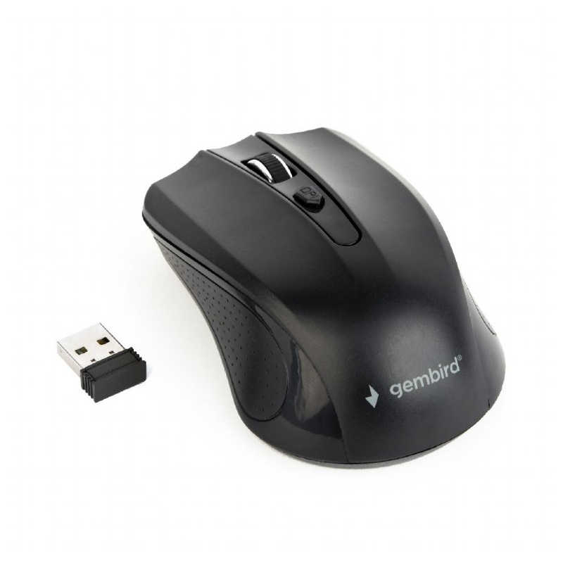 Gembird Wireless optical mouse MUSW-4B-04, 1600 DPI, nano USB, black