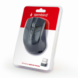 Gembird Wireless optical mouse MUSW-4B-04, 1600 DPI, nano USB, black