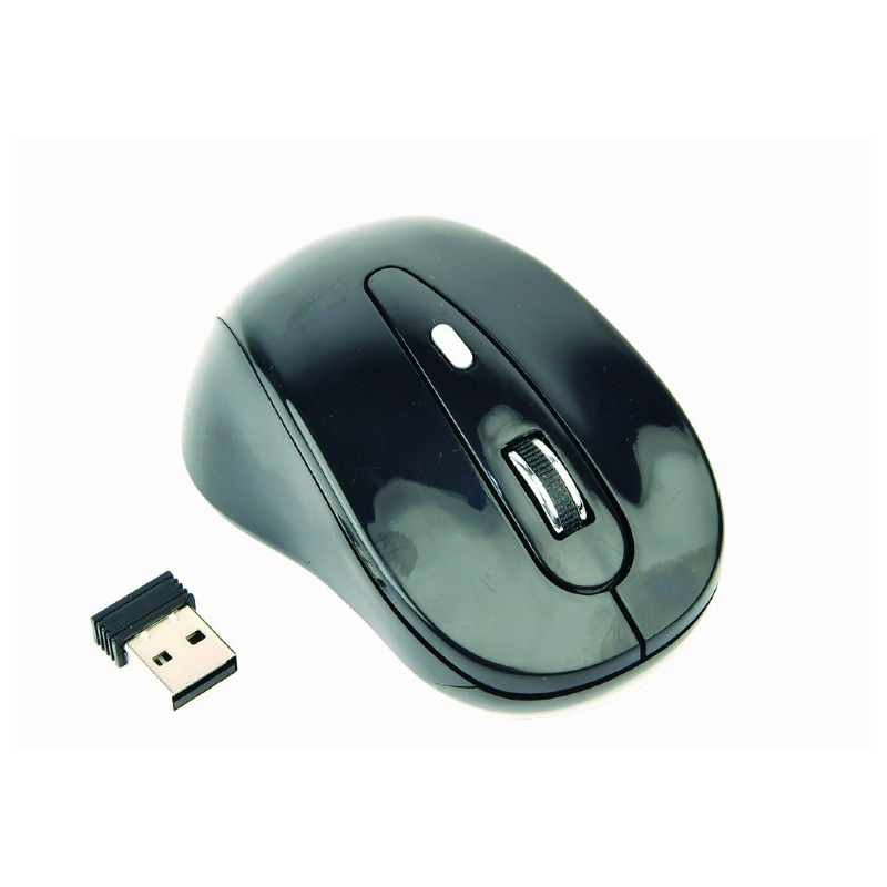 Gembird Wireless optical mouse MUSW-6B-01, 1600 DPI, nano USB, black