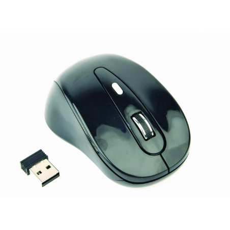 Gembird Wireless optical mouse MUSW-6B-01, 1600 DPI, nano USB, black