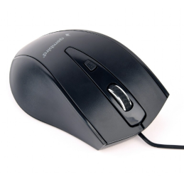 Gembird optical mouse MUS-4B-02, 1200 DPI, USB, Black, 1.35m cable length