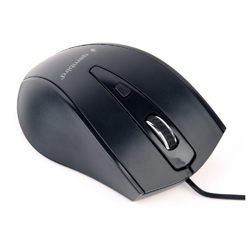 Gembird optical mouse MUS-4B-02, 1200 DPI, USB, Black, 1.35m cable length