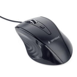 Gembird optical mouse MUS-4B-02, 1200 DPI, USB, Black, 1.35m cable length