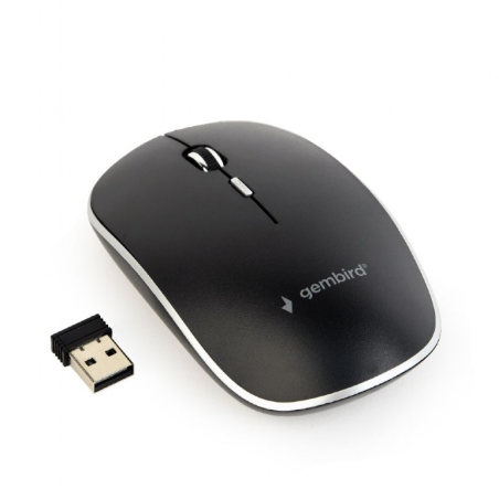 Gembird Wireless optical mouse MUSW-4B-01, 1600 DPI, nano USB, black