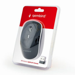 Gembird Wireless optical mouse MUSW-4B-01, 1600 DPI, nano USB, black