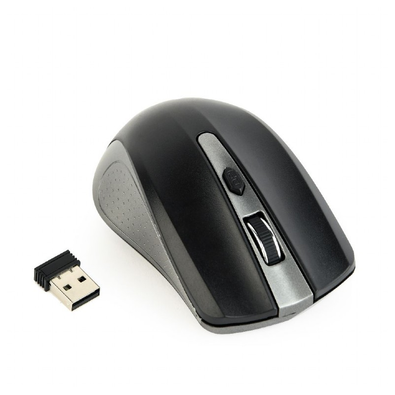 Gembird Wireless optical mouse MUSW-4B-04-GB, 1600 DPI, nano USB,spacegrey/black