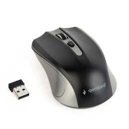 Gembird Wireless optical mouse MUSW-4B-04-GB, 1600 DPI, nano USB,spacegrey/black