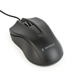 Gembird optical mouse MUS-3B-01, 1000 DPI, USB, Black, 1.35m cable length