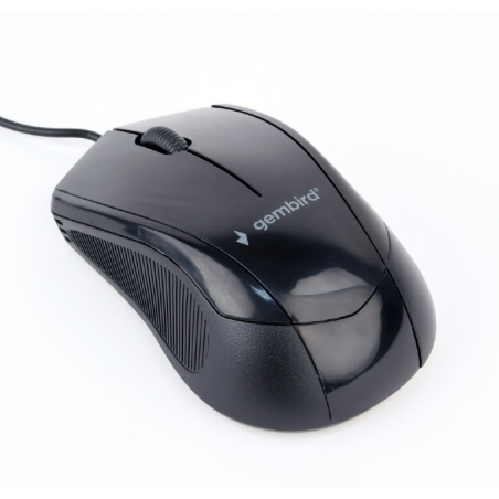 Gembird optical mouse MUS-3B-02, 1000 DPI, USB, Black, 1.35m cable length