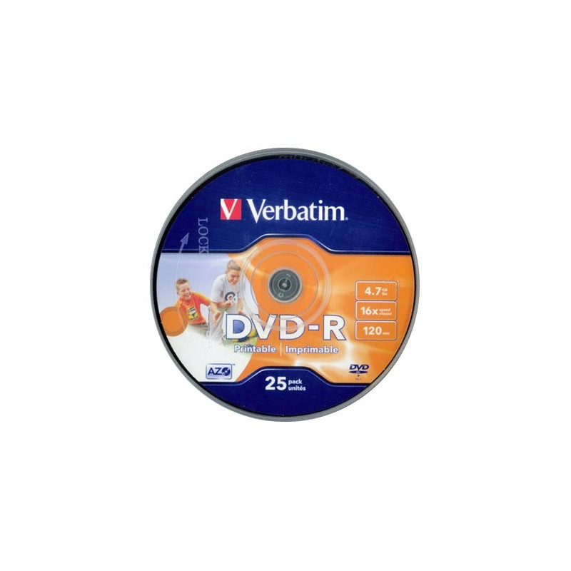 Verbatim DVD-R [ cake box 25 | 4.7GB | 16x |  Wide nyomtatható ]