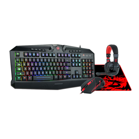 Redragon S101-BA Gaming Combo 4 in 1 Black/Red HU