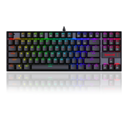 Redragon Kumara RGB Backlit Mechanical Gaming Keyboard Brown Switches Black HU