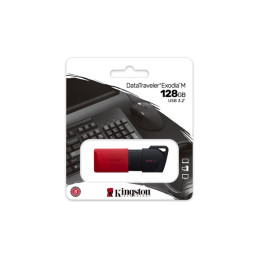 Kingston 128GB DataTraveler Exodia M (USB 3.0) - Fekete-piros