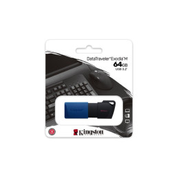 Kingston 64GB DataTraveler Exodia M (USB 3.0) - Fekete-kék