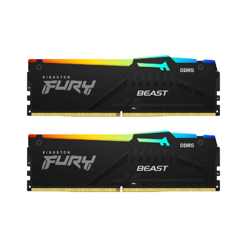 KINGSTON 16GB 5200MHz DDR5 CL40 DIMM Kit of 2 FURY Beast RGB