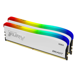 KINGSTON 16GB 3600MT/s DDR4 CL17 DIMM Kit of 2 FURY Beast White RGB SE