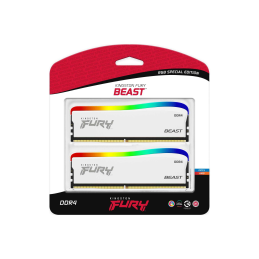 KINGSTON 16GB 3600MT/s DDR4 CL17 DIMM Kit of 2 FURY Beast White RGB SE