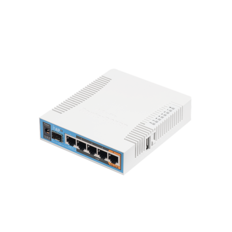 MikroTik hAP ac RB962UiGS-5HacT2HnT L4 128MB 5x GbE LAN 1x GbE SFP Dual-band Vezeték nélküli Router