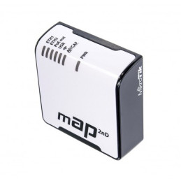 MikroTik mAP 64MB RAM, 2xLAN, 2,4GHz integrált antennás wifi router