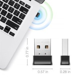 CUDY 650Mbps Wi-Fi Dual Band USB Adapter WU650