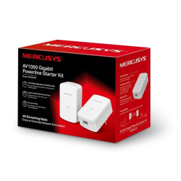 Mercusys MP500 KIT PowerLine adapter 1000 Mbit/s Ethernet/LAN csatlakozás Fehér 2 dB