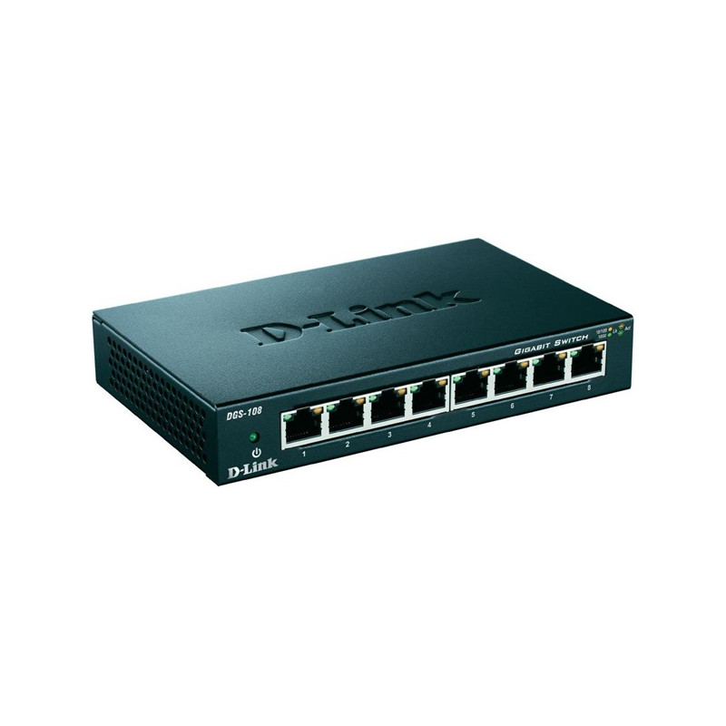 D-Link DES-108/E 8port  [ 10/100/1000 Mbit, asztali és rackbe is ]