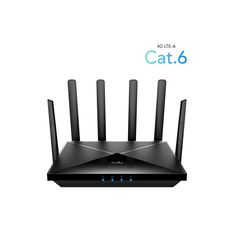 CUDY LT700 kétsávos AC1200 WIFI Dual nanoSIM 4G LTE CAT6 fekete router