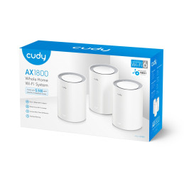 CUDY M1800(3-Pack) AX1800 WIFI 6 MESH fehér router (3db-os szett)