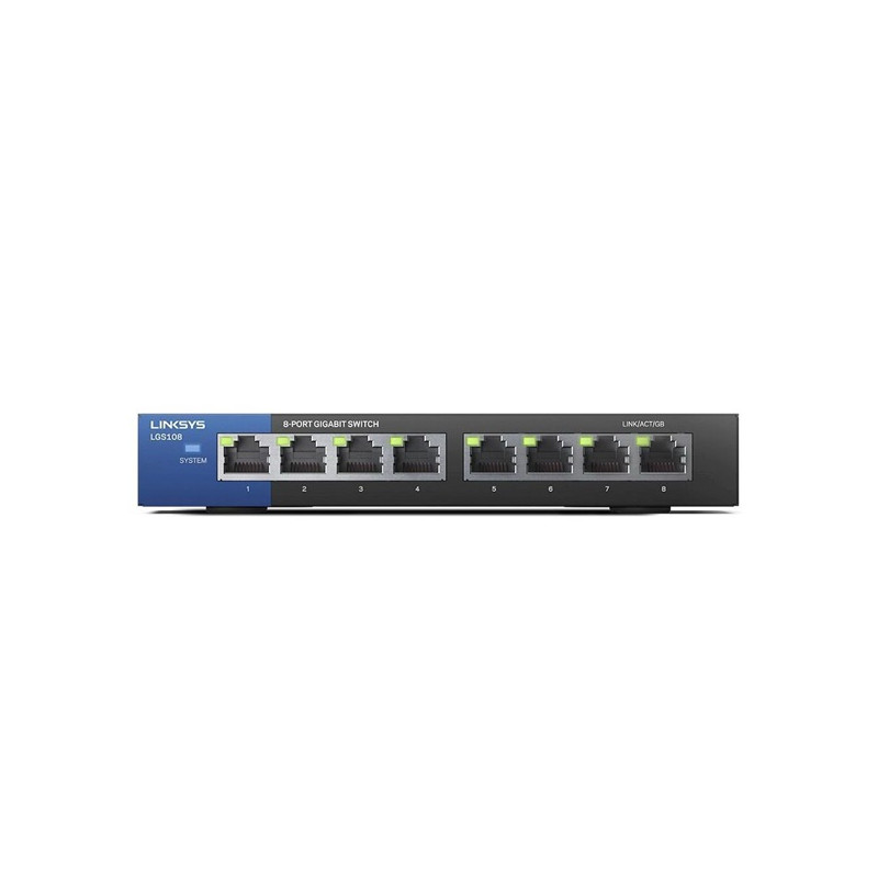 Linksys SMB LGS108 8port 10/100/1000Mbps LAN nem menedzselhető asztali Switch