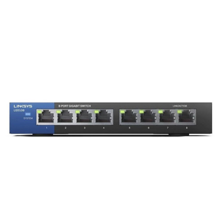 Linksys SMB LGS108 8port 10/100/1000Mbps LAN nem menedzselhető asztali Switch