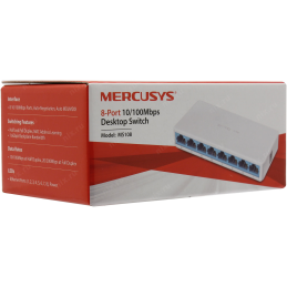 Mercusys MS108 8 port 10/100Mbps nem menedzselhető asztali Switch