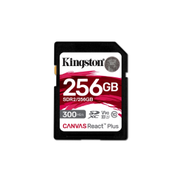 KINGSTON 256GB Canvas React Plus SDXC UHS-II 300R/260W U3 V90 for Full HD/4K/8K