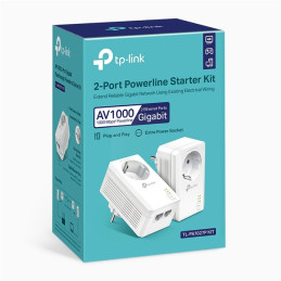 TP-Link TL-PA7027P AV1000 2-Port Gigabit Passthrough Powerline Starter Kit