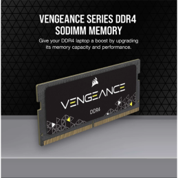 CORSAIR VENGEANCE DDR4 16GB 1x16GB 3200MHz SODIMM Unbuffered 22-22-22-53 Black PCB 1.2V