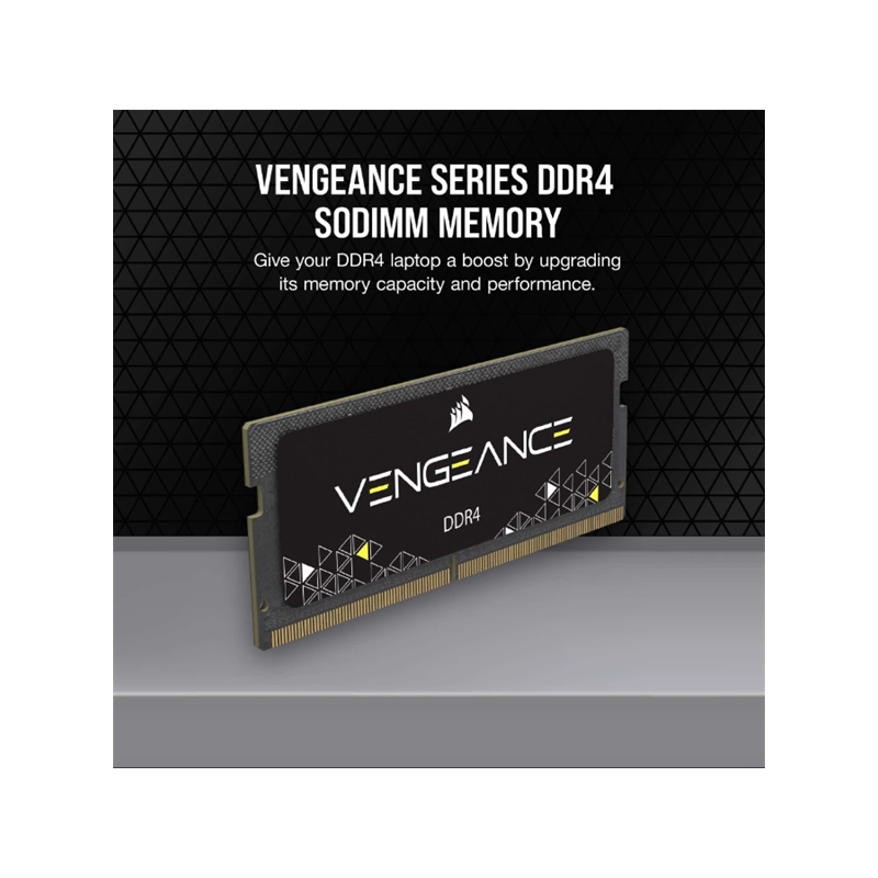 CORSAIR VENGEANCE DDR4 16GB 1x16GB 3200MHz SODIMM Unbuffered 22-22-22-53 Black PCB 1.2V