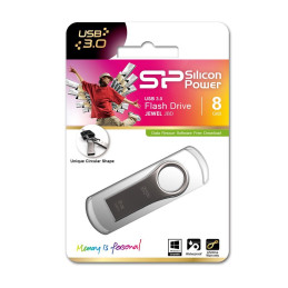 Silicon Power Jewel J80 8GB [USB3.0] - Ezüst