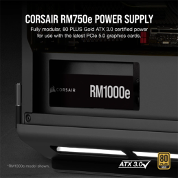 Corsair RM750e 750W 80+ Gold ventillátorral moduláris dobozos tápegység