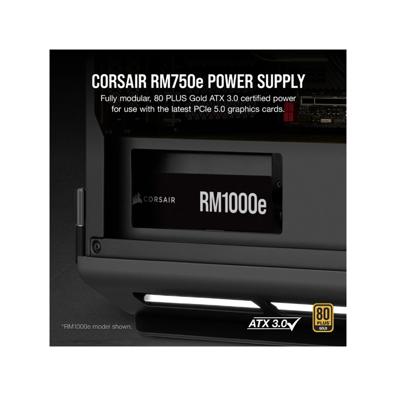 Corsair RM750e 750W 80+ Gold ventillátorral moduláris dobozos tápegység