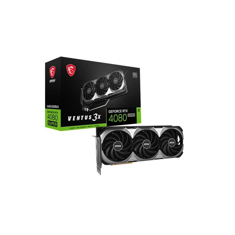 MSI GEFORCE RTX 4080 SUPER 16G VENTUS 3X OC nVidia 16GB GDDR6X 256bit PCIe videókártya