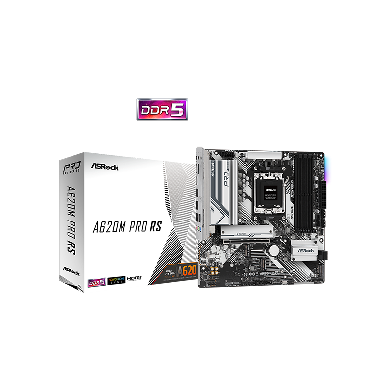 ASROCK A620M Pro RS AM5 4xDDR5 PCIe x16