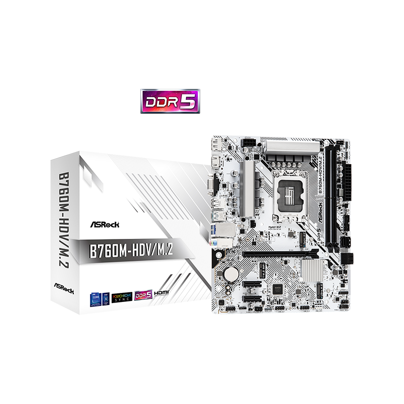 ASROCK B760M-HDV/M.2 mATX 2xDDR5 LGA1700