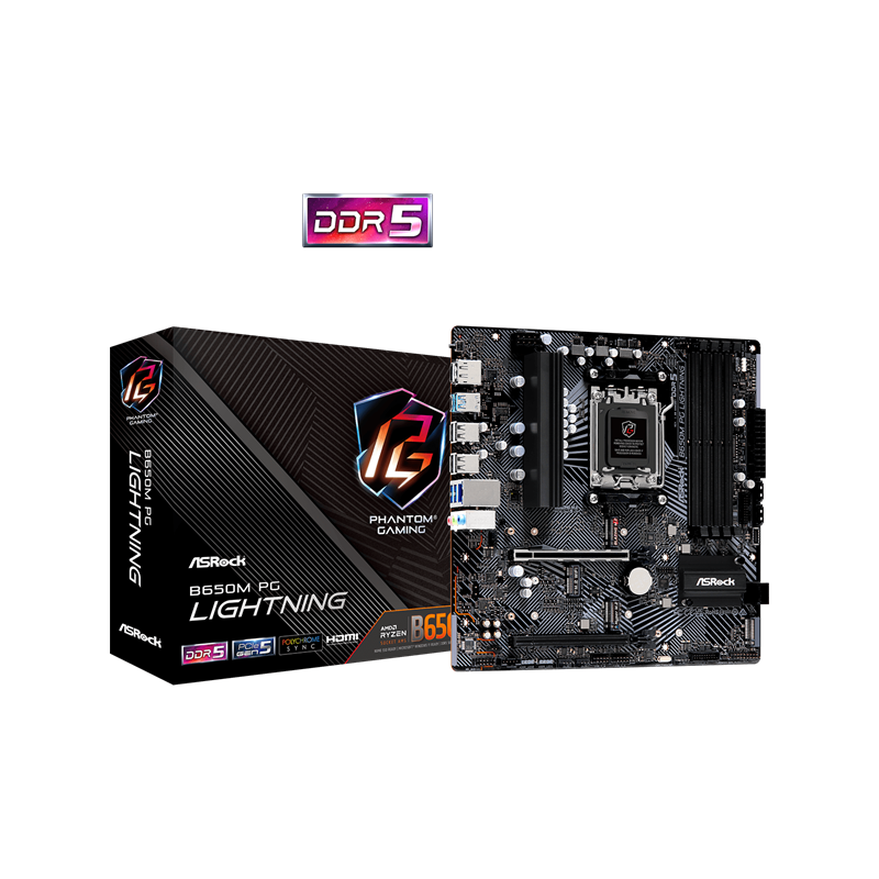 ASROCK B650M PG LIGHTNING AM5 mATX