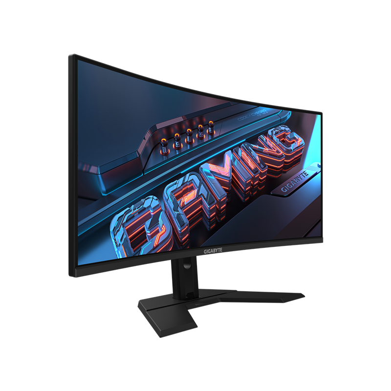 GIGABYTE Ívelt VA LED Monitor 34" GS34WQC 3440x1440, 2xHDMI/Displayport