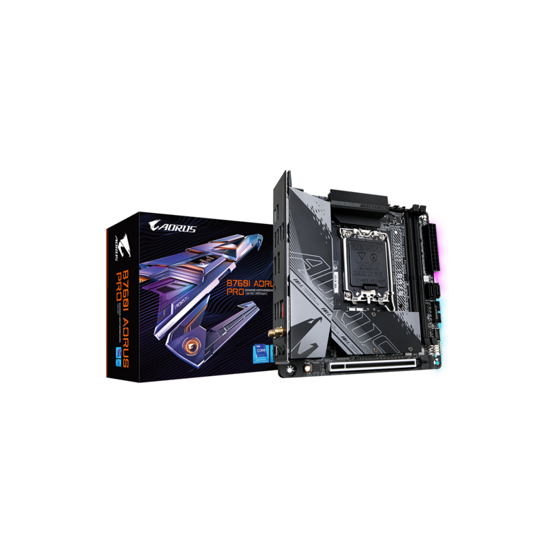 GIGABYTE Alaplap S1700 B760I AORUS PRO INTEL B760, mini-ITX