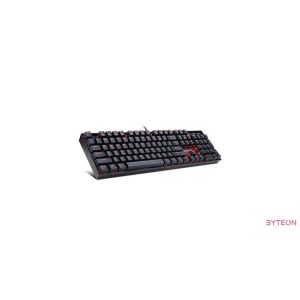 Redragon Mitra Red Backlit Mechanical Keyboard Blue Switches Black HU