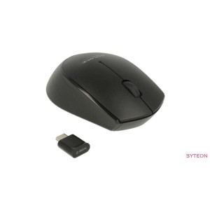 DeLock Optical 3-button mini mouse USB Type-C 2.4 GHz wireless Black