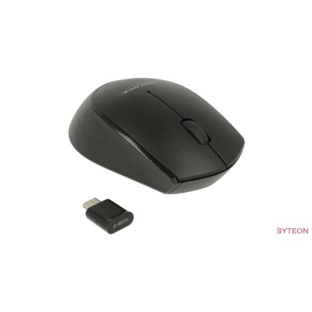 DeLock Optical 3-button mini mouse USB Type-C 2.4 GHz wireless Black